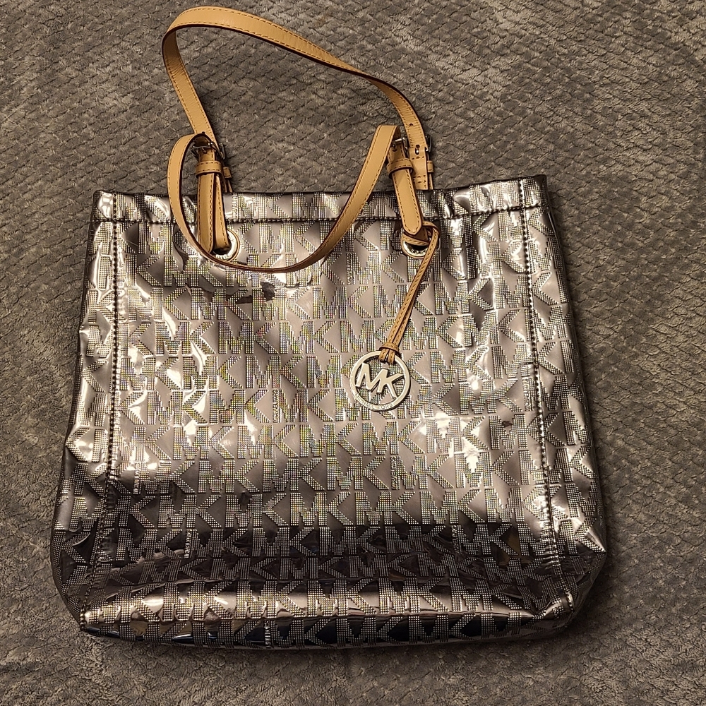 Michael Kors Silver Tote Bag